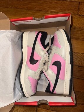 Nike Dunk Low — Pink, Cream & Black Colorblock